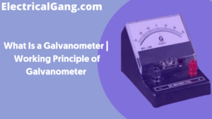 Working Principle of Galvanometer