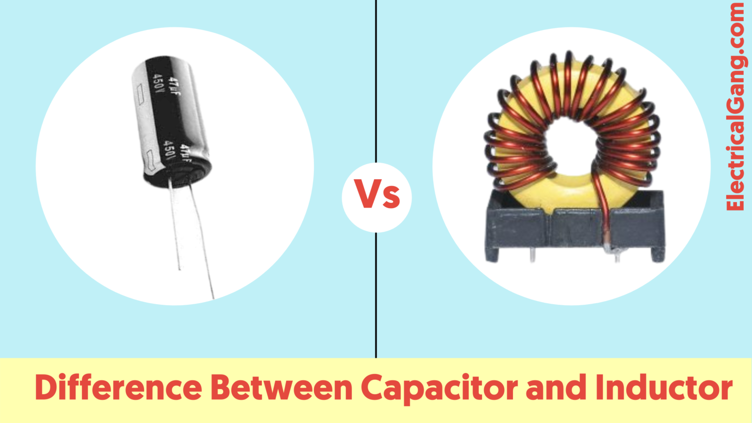 Difference Between Capacitor and Inductor Capacitor vs Inductor